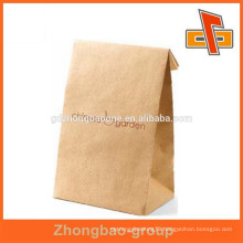 White/brown promotional custom size flat bottom new style side gusset package for tea/coffee